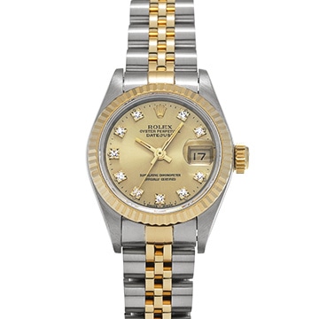 ロレックス デイトジャスト 26 69173G シャンパン/ダイヤモンド レディース 時計 【中古】【wristwatch】