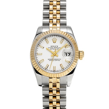 ロレックス デイトジャスト 179173 ホワイト レディース 時計 【中古】【wristwatch】