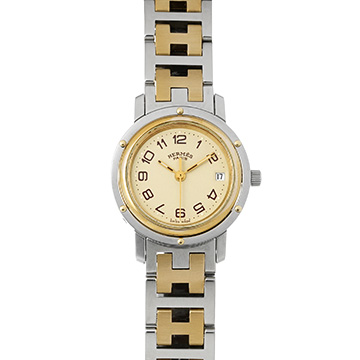 エルメス クリッパー CL3.240 アイボリー レディース 時計 【中古】【wristwatch】