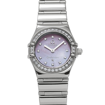 オメガ コンステレーション ミニ マイチョイス USA リミテッド 1457.78 パープルシェル レディース 時計 【中古】【wristwatch】