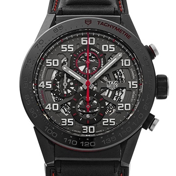 タグ ホイヤー カレラ キャリバーホイヤー01 クロノグラフ CAR2A1H.FT6101 ブラック メンズ 時計 【中古】【wristwatch】