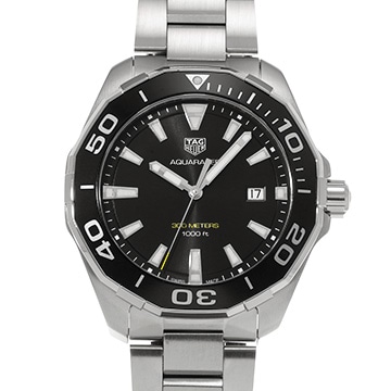 タグ ホイヤー アクアレーサー クォーツ WAY101A.BA0746 ブラック メンズ 時計 【中古】【wristwatch】