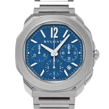ブルガリ オクト ローマ クロノグラフ OC42SCH ブルー メンズ 時計 【中古】【wristwatch】