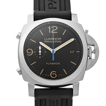 パネライ ルミノール 1950 3デイズ クロノ フライバック オートマティック アッチャイオ PAM00524 ブラック メンズ 時計 【中古】【wristwatch】
