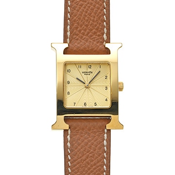 エルメス Hウォッチ HH1.201.460 シャンパン レディース 時計 【中古】【wristwatch】