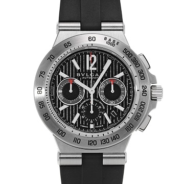 ブルガリ ディアゴノ プロフェッショナル クロノグラフ DP42SCH ブラック メンズ 時計 【中古】【wristwatch】
