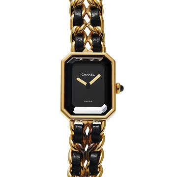 シャネル プルミエール M H0001 ブラック レディース 時計 【中古】【wristwatch】