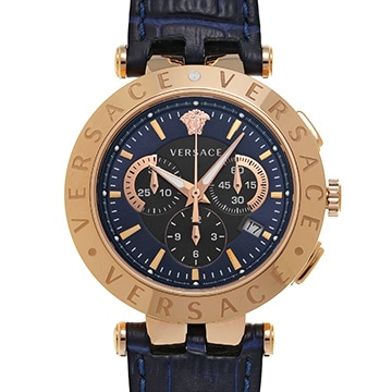 ヴェルサーチ Vレース クロノグラフ VERQ00120 ブルー メンズ 時計 【中古】【wristwatch】