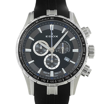 エドックス グランドオーシャン クロノグラフ 10226-3CA-NBUN ブラック メンズ 時計 【中古】【wristwatch】