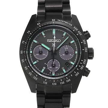 セイコー プロスペックス スピードタイマー ソーラークロノグラフ SBDL103 ブラック メンズ 時計 【中古】【wristwatch】