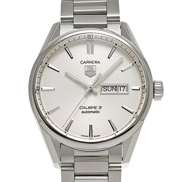タグ ホイヤー カレラ キャリバー5 デイデイト WAR201B.BA0723 シルバー メンズ 時計 【中古】【wristwatch】