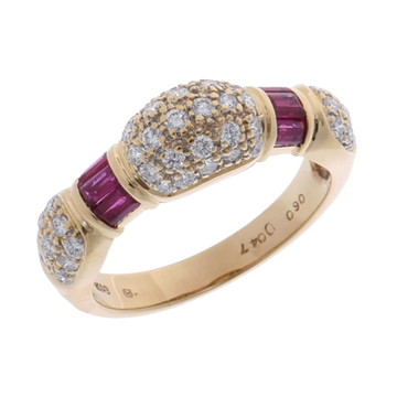 ミキモト ルビーデザイン リング ゴールド K18イエローゴールド YG レディース ジュエリー 【中古】【jewelry】