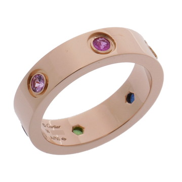 カルティエ ラブリング #56 マルチストーン ゴールド K18ピンクゴールド PG レディース ジュエリー 【中古】【jewelry】