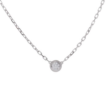 カルティエ ダムール ネックレス SM シルバー CRB7215900 K18ホワイトゴールド WG レディース ジュエリー 【中古】【jewelry】