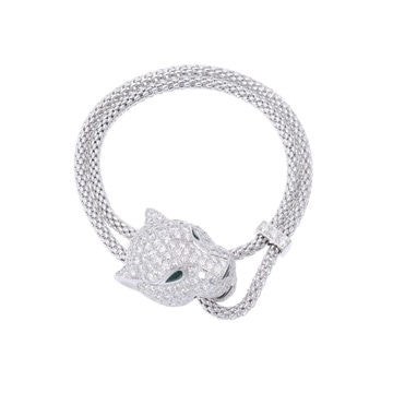 カルティエ パンテールドゥ カルティエ #17 シルバー K18ホワイトゴールド WG レディース ジュエリー 【中古】【jewelry】