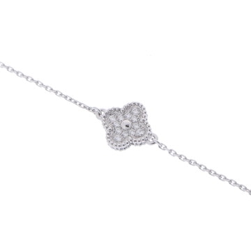 ヴァン クリーフ&アーペル スウィートアルハンブラ ブレスレット シルバー VCARO85600 K18ホワイトゴールド WG レディース ジュエリー 【中古】【jewelry】