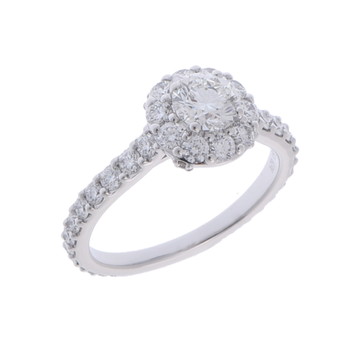 グラフ アイコン ラウンド ダイヤ エンゲージメントリング シルバー RGR618 K18ホワイトゴールド WG レディース ジュエリー 【中古】【jewelry】