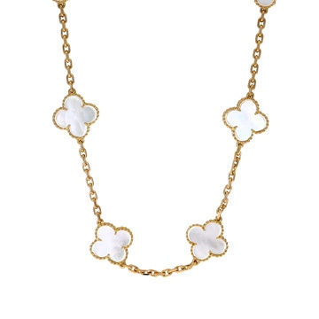 ヴァン クリーフ&アーペル ヴィンテージアルハンブラ ロングネックレス 20P ゴールド VCARA42100 18Ktイエローゴールド YG レディース ジュエリー 【中古】【jewelry】