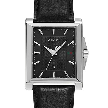 グッチ Gレクタングル YA138404 ブラック メンズ 時計 【中古】【wristwatch】