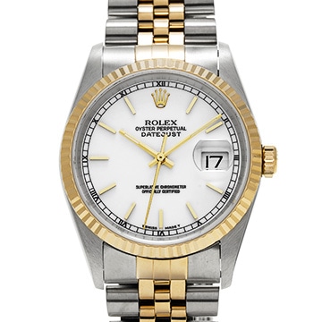ロレックス デイトジャスト 16233 ホワイト メンズ 時計 【中古】【wristwatch】