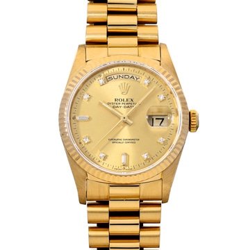 ロレックス デイデイト 18238A シャンパン/ダイヤモンド メンズ 時計 【中古】【wristwatch】