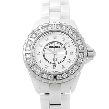 シャネル J12 33MM H2429 ホワイト/ダイヤモンド レディース 時計 【中古】【wristwatch】
