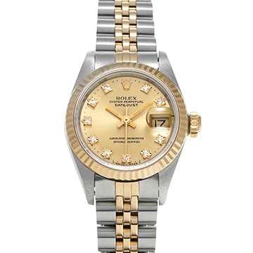 ロレックス デイトジャスト 69173G シャンパン/ダイヤモンド レディース 時計 【中古】【wristwatch】