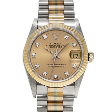 ロレックス デイトジャスト トリドール 68279GBIC コパー ユニセックス 時計 【中古】【wristwatch】