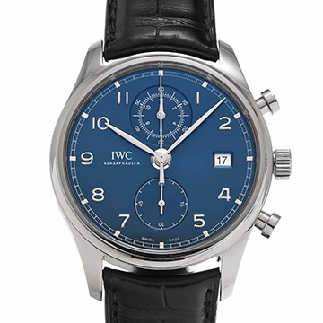 IWC ポルトギーゼ クロノグラフ クラシック IW390303 ブルー メンズ 時計 【中古】【wristwatch】