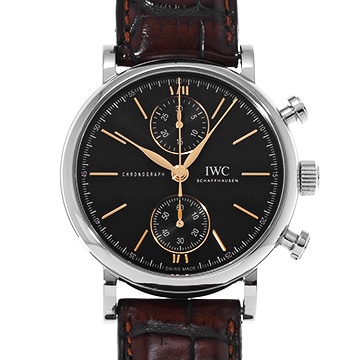 IWC ポートフィノ クロノグラフ 39 IW391404 ブラック メンズ 時計 【中古】【wristwatch】