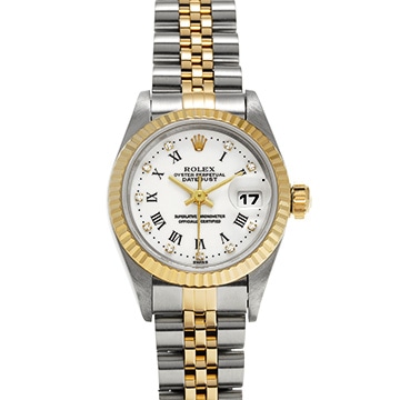 ロレックス デイトジャスト 69173G ホワイト/ダイヤモンド レディース 時計 【中古】【wristwatch】