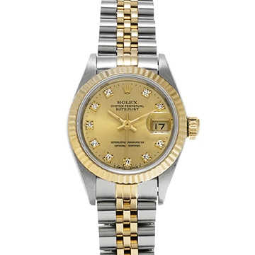 ロレックス デイトジャスト 69173G シャンパン/ダイヤモンド レディース 時計 【中古】【wristwatch】