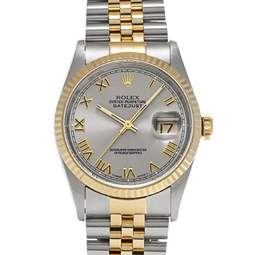 ロレックス デイトジャスト 16233 グレー メンズ 時計 【中古】【wristwatch】