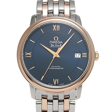 オメガ デ・ヴィル プレステージ コーアクシャル  424.20.37.20.03.002 ブルー メンズ 時計 【中古】【wristwatch】