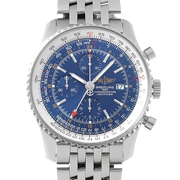 ブライトリング ナビタイマー ワールド A24322 ブルー メンズ 時計 【中古】【wristwatch】