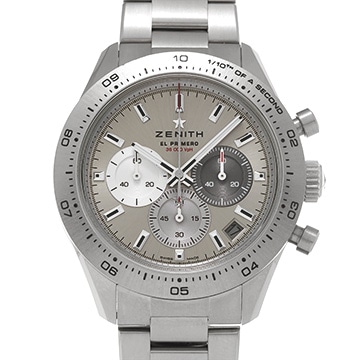 ゼニス クロノマスター スポーツ チタン 95.3100.3600/39.M3100 グレー メンズ 時計 【中古】【wristwatch】