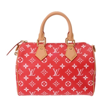 ルイ ヴィトン モノグラム スピーディ P9 バンドリエール 25 2WAY レッド M24425 カーフレザー レディース バッグ 【中古】【bag】