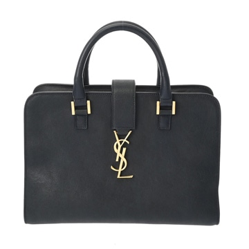 サンローラン ベイビーカバス 2WAY ネイビー ARS568850Y0319 グレインカーフ レディース バッグ 【中古】【bag】