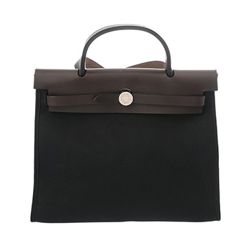 エルメス エールバッグ ジップPM 2WAY エベンヌ/ブラック トワルアッシュ/バッシュハンター ユニセックス バッグ 【中古】【bag】