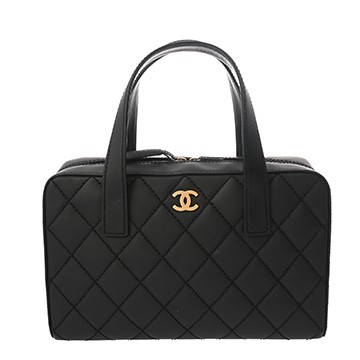 シャネル ワイルドステッチ ブラック A20667 カーフスキン レディース バッグ 【中古】【bag】