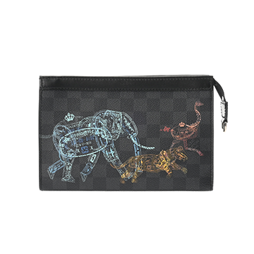 ルイ ヴィトン ダミエグラフィット ガストン ウェアラブル ウォレット ブラック N64608 ダミエキャンバス メンズ バッグ 【中古】【bag】