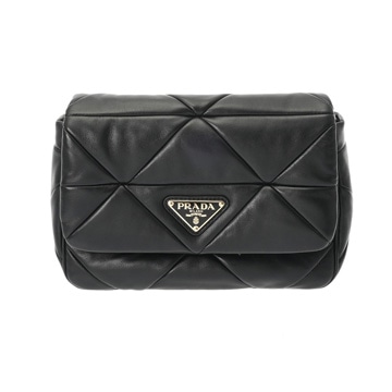 プラダ ショルダーバッグ ブラック 1BD291 ナッパレザー レディース バッグ 【中古】【bag】