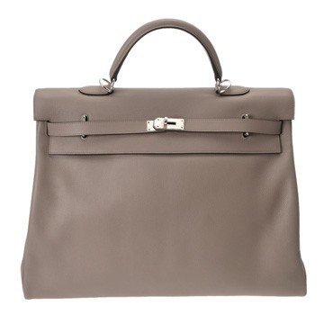 エルメス ケリー 50 ヴェルソ グリアスファルト/ヴェールマキ エバーカラー レディース バッグ 【中古】【bag】