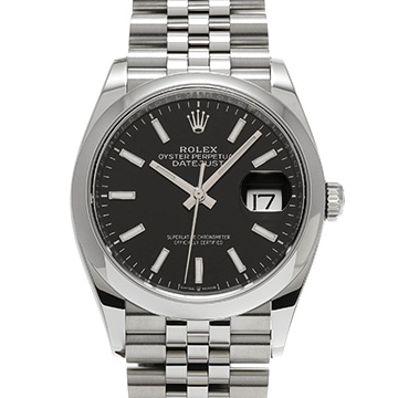 ロレックス デイトジャスト 36 126200 ブラック メンズ 時計 【中古】【wristwatch】