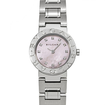 ブルガリ ブルガリブルガリ BB23C2SS/12JN ピンクシェル レディース 時計 【中古】【wristwatch】