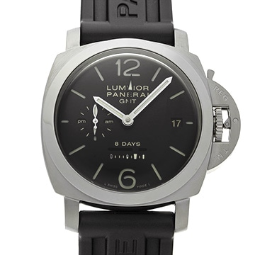 パネライ ルミノール 1950 8デイズ GMT PAM00233 ブラック メンズ 時計 【中古】【wristwatch】
