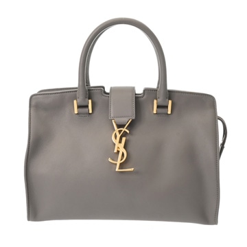 サンローラン ベイビーカバス 2WAY グレー GNR400914.0915 スムースカーフ レディース バッグ 【中古】【bag】