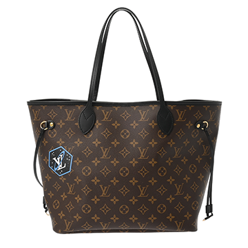 ルイ ヴィトン モノグラム ネヴァーフル MM マイLVワールドツアー ブラウン/ブラック M42844 モノグラムキャンバス/グレインレザー レディース バッグ 【中古】【bag】