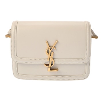 サンローラン ソルフェリーノ スモール サッチェル ホワイト FLY634306.0623 ボックスレザー レディース バッグ 【中古】【bag】