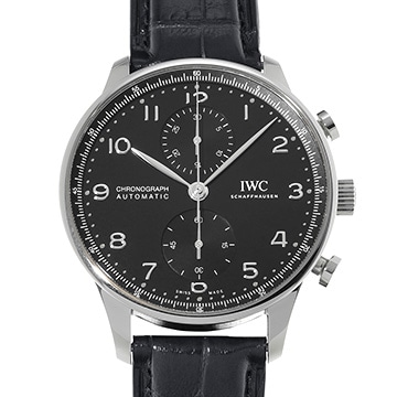 IWC ポルトギーゼ クロノグラフ IW371609 ブラック メンズ 時計 【中古】【wristwatch】